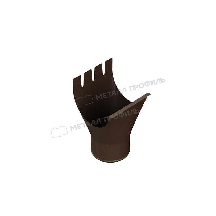 Воронка выпускная МЕТАЛЛ ПРОФИЛЬ Foramina Freeze D125/100 DarkBrown